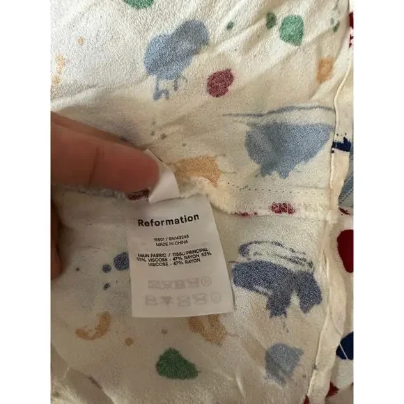 Reformation Bea Midi Skirt in Painted Lady Womans 8 - Picture 10 of 12